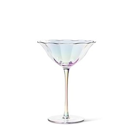 Abbott Collection Tulip Coupe Glass - Optic Glass, Lustre, 6.5" H (13oz)