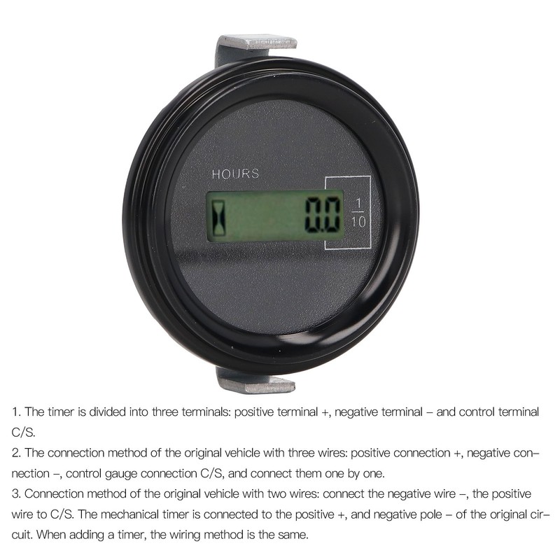 Excavator Timer Hour Meter Remote Control LCD Digital Display 12V‑36V