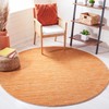 SAFAVIEH Vision Collection 3' Round Orange VSN606P Modern Ombre Tonal