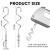Pack of 2 dough hooks for hand mixers, stainless steel