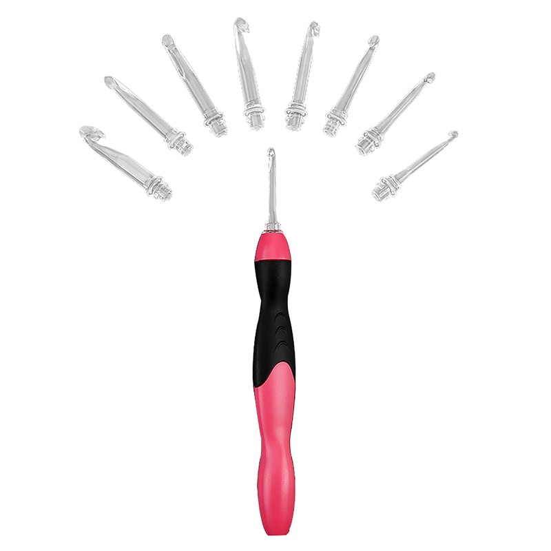 Professional 9 in 1 Led Light Up Crochet Hooks Knitting