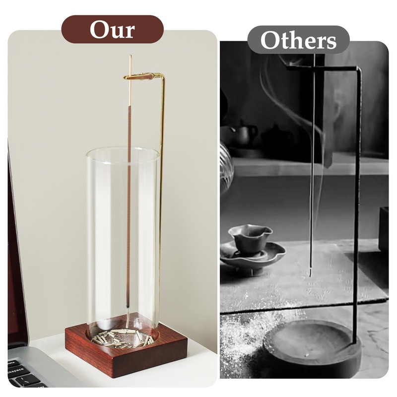 Incense Holder,Wooden Incense Holder for Sticks with 20 Incense Sticks,