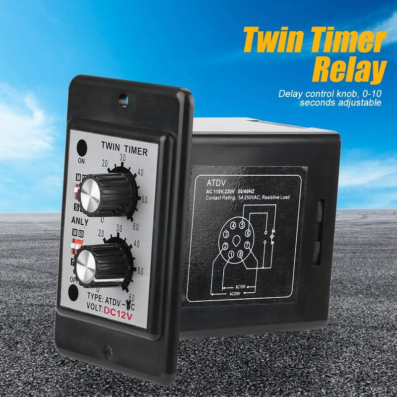 Twin Timer Relay On Off Knob Control Time Switch (DC12V)