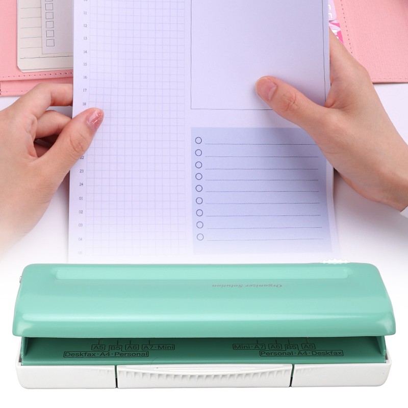 6 Hole Paper Puncher Spacing Adjustable Planner Hole Puncher for