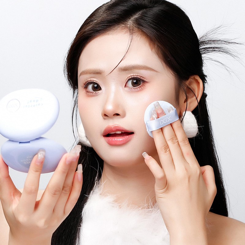 XIXI BOX ミニフェイスパウダー パウダーファンデーション テカリ防止 ナチュラルカバー さらさら仕上げ ポーチにすっぽり 携帯便利# 3ホワイトMINI
