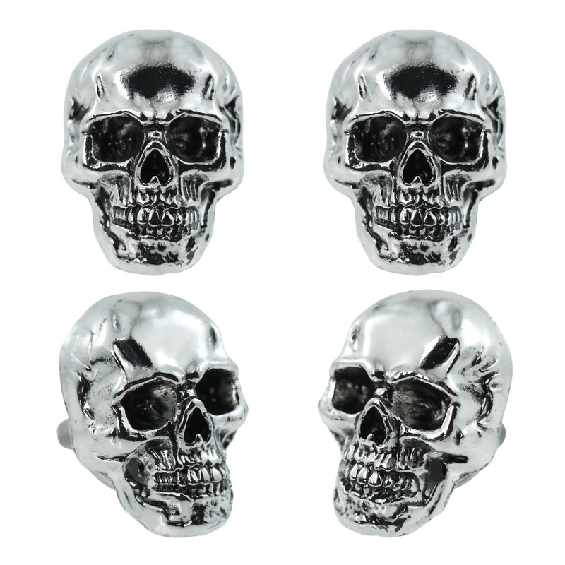 Bashineng Skull License Plate Bolts Fasteners License Plate Screw Decoration