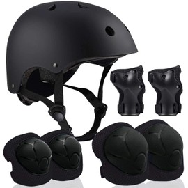 Adjustable Helmet for Ages 5-16 Kids Toddler Boys Girls Youth,Protective Gear with Elbow Knee Wrist Pads for Multi-Sports Skateboarding Bike Riding Scooter Inline skatings Longboard Roller Skate