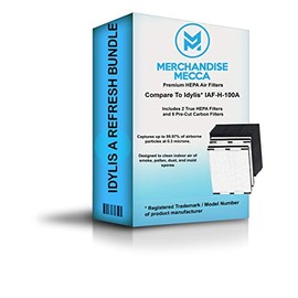 Merchandise Mecca Idylis Full Refresh Kit Made for Idylis AC-2119, IAPC-10-140, IAP-10-100, IAP-10-150, FAP-C01-A Model # IAF-H-100A Includes 2 Idylis A HEPA Filters and 6 Idylis A Carbon Filters