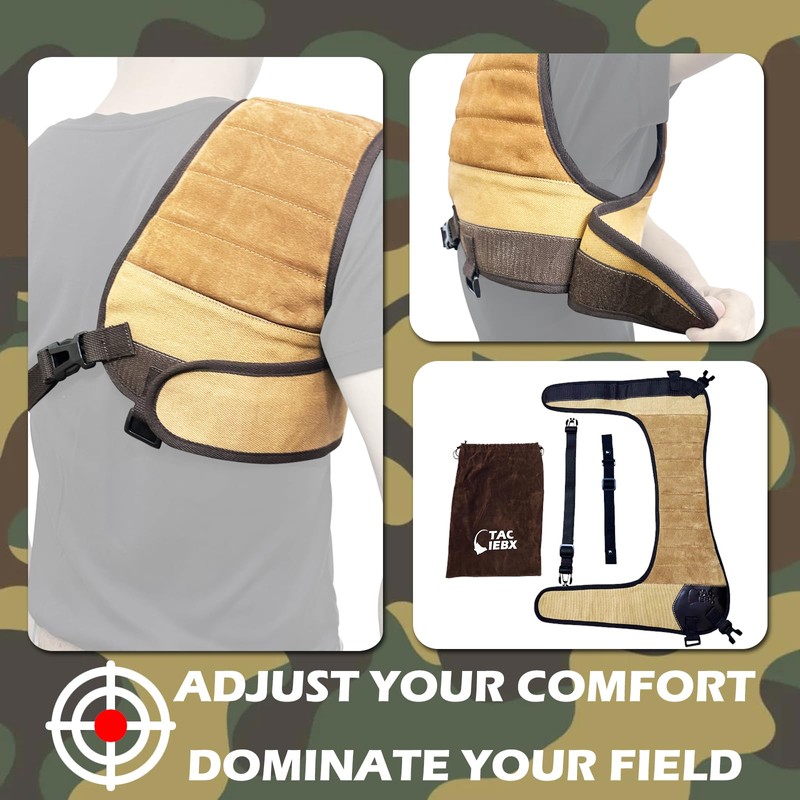 TAC IBEX Leather Shoulder Pad for Shooting Recoil Pad Rifle