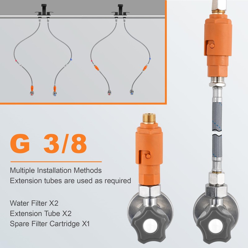 TIORIY 2 Pack Sediment Water Filter G 3/8 (9/16") with