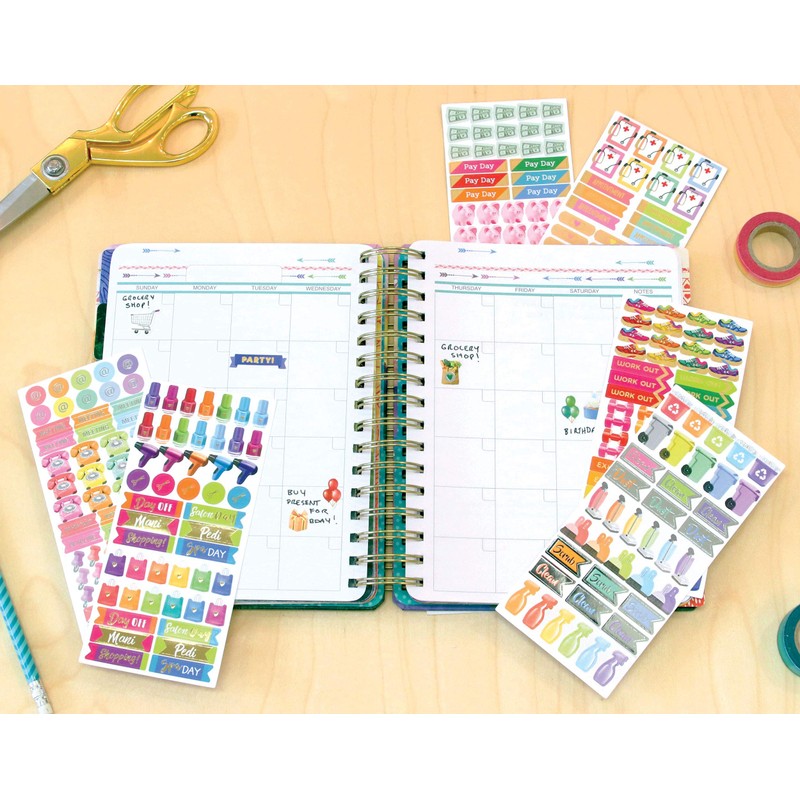 Paper House Productions SET-0008 Functional Icons Planner Bundle-Includes 28 Sheets