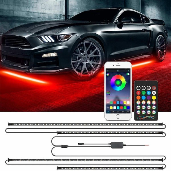 MICTUNING RGB LED Strip Under Car Tube 16 Million Color