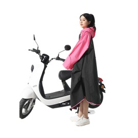 Yuanli Women's Bicycle Raincoat, High School Students, Rain Wear, Backpack Compatible, Bicycle, Includes Reflective Tape, Rain Poncho, Rain Suit, Long, Waterproof, Windproof, Protection for Rainy