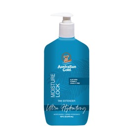 Australian Gold Moisture Lock Tan Extender Moisturizer Lotion, Nourish Skin, Lock in Color, Enriched with Aloe & Vitamin E, Reef Safe Moisturizer, Cruelty Free, 16 Ounce