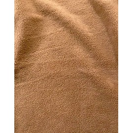Solid Golden Brown Sherpa Fleece Fabric by The Yard