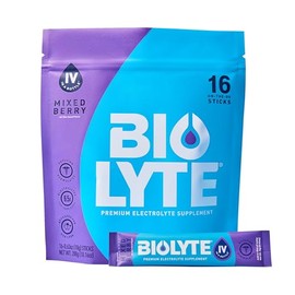 BIOLYTE- “Paquetes de Electrolitos en Polvo IV en una Botella Polvo Electrolito de Una Porción para Rápida Hidratación