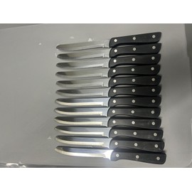 WALCO WL980527 Steak Knife Set Of 12 9 1/4 in L Black PK12 6ARY2