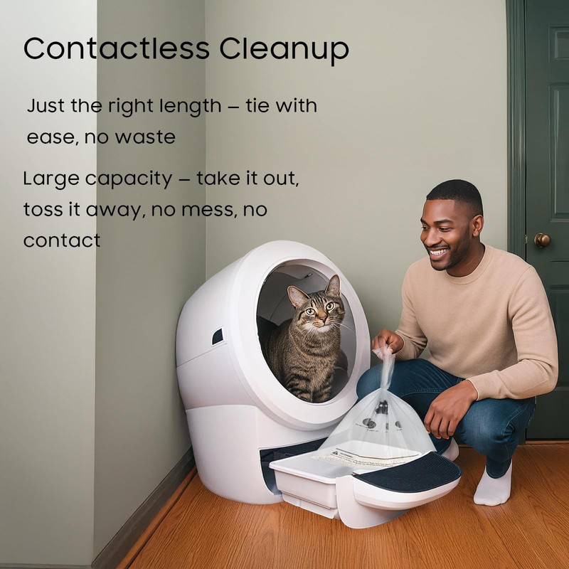 150 Pack Cat Litter Box Robot 4 and 3 Waste