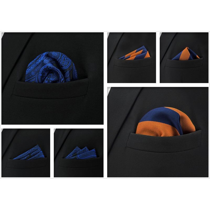 Shlax&Wing 5 Pieces Assorted Pañuelo De Bolsillo Para Hombre Handkerchiefs