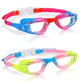 Aegend Kids Swim Goggles, Pack of 2 Swimming Goggles for Children Boys & Girls Age 3-14