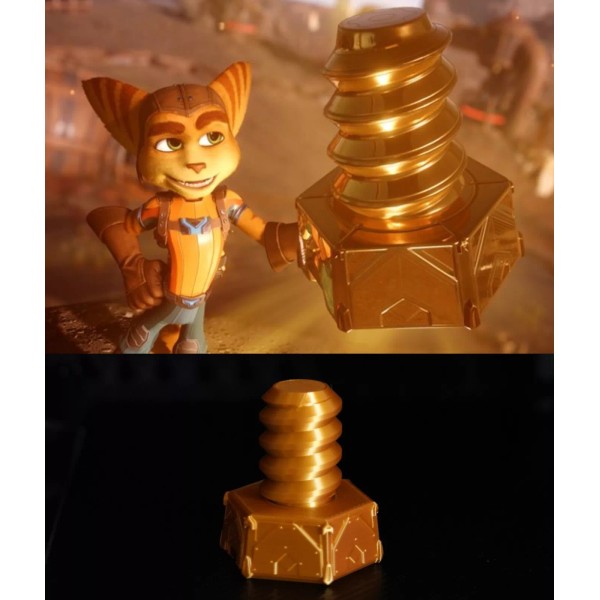 Unbranded Ratchet & Clank Rift Apart GOLD BOLT 3d Print.