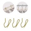 Metal Curtain Hooks, Rustproof Steel Heavy-Duty Offset Pin-On Drapery Hooks