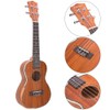 23in Ukulele Brown Mahogany Wood with Bag Capo String Cleaning