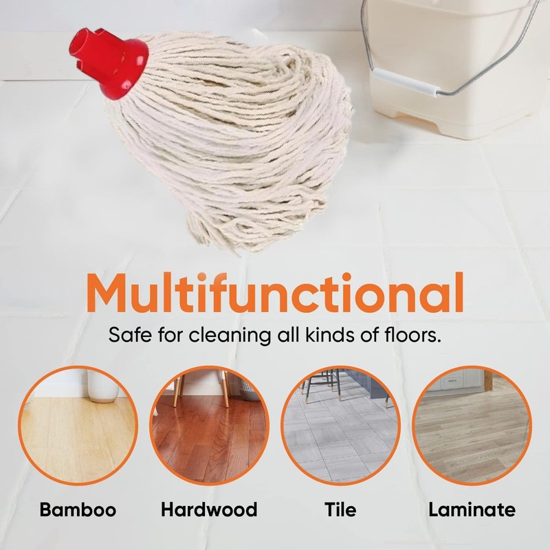 STL Cotton Mop Head Replacements - Pack of 5/10 -