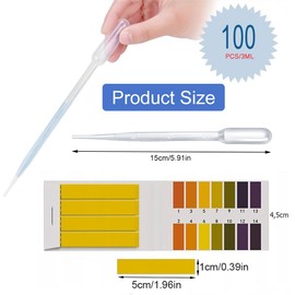 Pack of 100 Plastic Pipettes, Pipettes, 3 ml Plastic Transfer Pipettes, Transfer Pipettes, Reusable Pipettes, Pipette for Laboratory Experiment, Essential Oils, Classroom Experiment