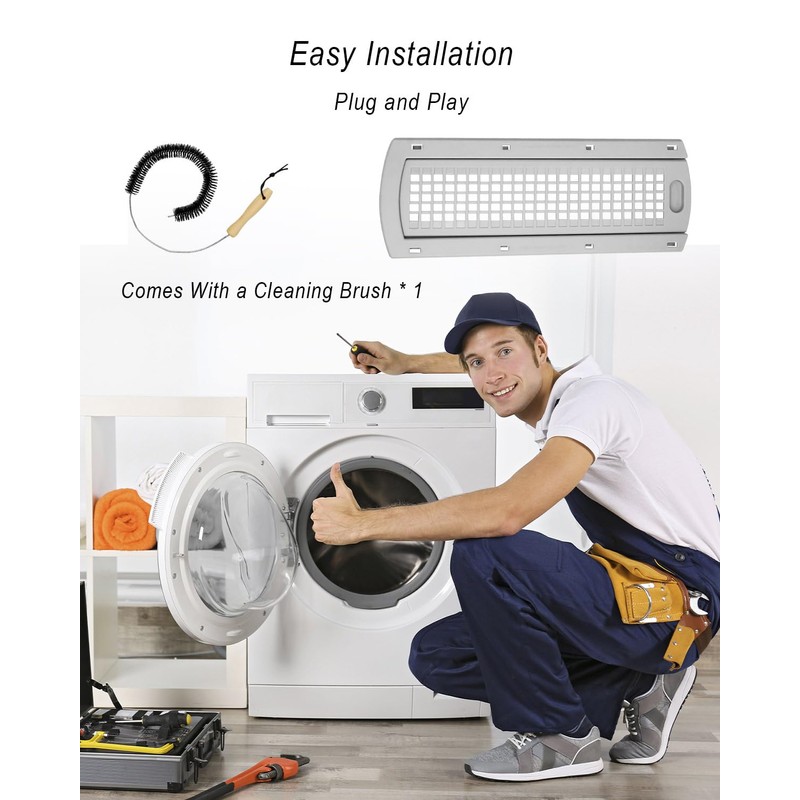 WE22X35337 Washer Dryer Lint Screen Cover Grid Guide Assembly Fit