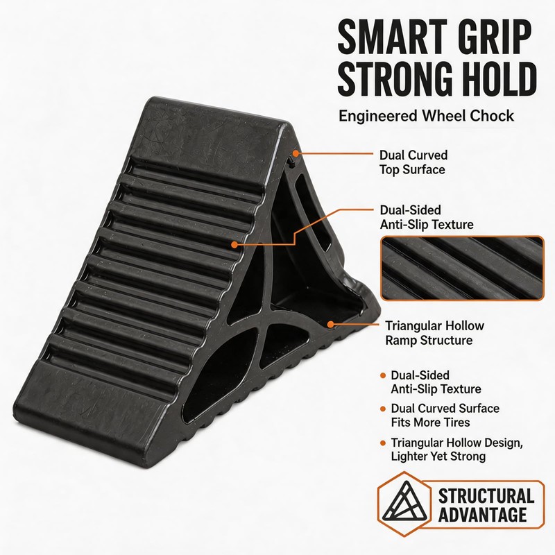 Rubber Wheel Chocks for RV Trailer Upgraded Deformable Design 2
