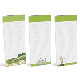 Inkdotpot Pack of 3 Magnetic Fridge To,Do List Notepads- Magnetic Memo Pads For Refrigerator- (50 Sheets Each)