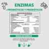 Enzimas Digestivas Probiticos Y Prebiticos con Lactobacillus Acidophilus, Lactasa, Lipasa