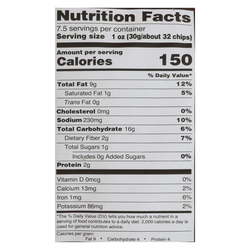 UD_R. W. Garcia Organic Corn Chips Case 12-7.5 oz Healthy