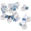 Rigid Non-Swivel Caster Wheels PP Top Plate Mounted Caster Wheel