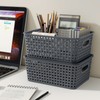 Xyskin Plastic Storage Baskets with Lids, Set of 6 Small