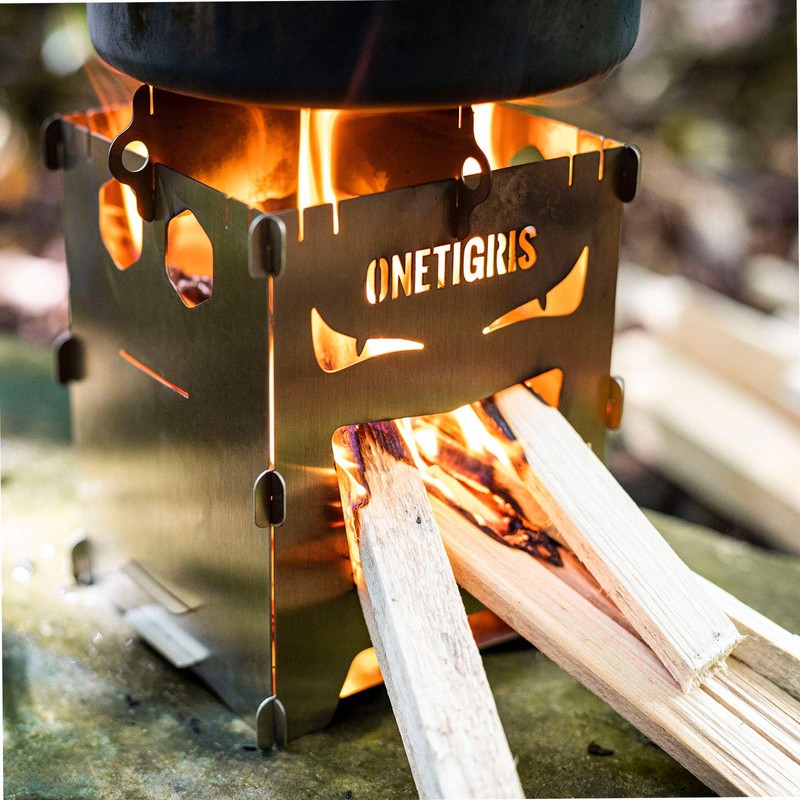 OneTigris ROCUBOID Wood Stove EVIL EYES Version, Weighs 580g