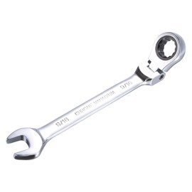 sourcing map 9/16 Inch Flex-Head Ratcheting Combination Wrench SAE 72 Teeth 12 Point Ratchet Box Ended Spanner Tools, Cr-V