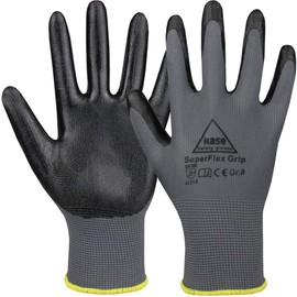 10 Pairs Rabbit Safety Superflex Grip Nitrile Work Gloves, Non-Slip Mechanics Gloves, Size XL