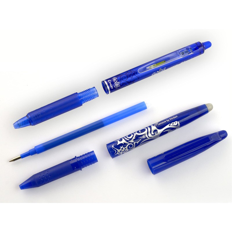 PILOT FriXion Refills 0.7-15 Pack, Black/Blue/Red - FriXion Erasable Ink