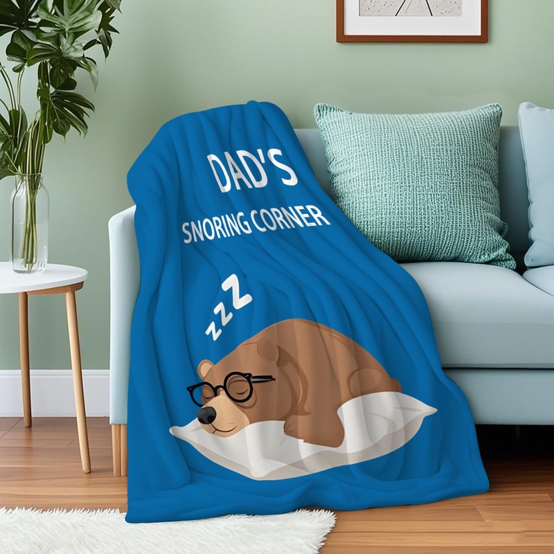 YUAOEUR Dad Blanket Dad Birthday Gifts Flannel Throw Blanket 40x50