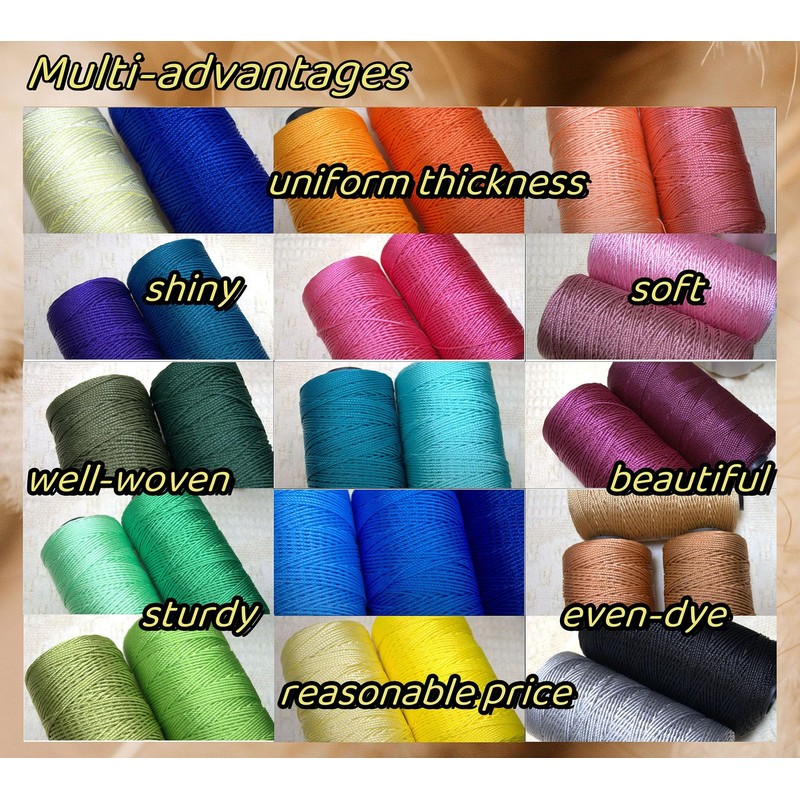 Tsuisho 1.5mm x 219 Yards Polyester String Cord for Knitting