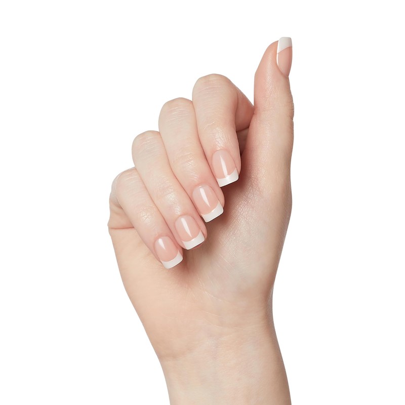 Kiss Everlasting French Nail Manicure, Chip-Free, Flexi-Fit Technology, Real Short,