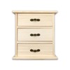 Nudaoz 2-Pack Unfinished Solid Pine Wood Box with 3 Mini