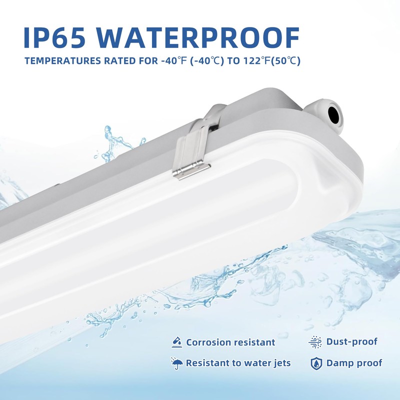 hykolity 4FT LED Vapor Tight Light, 40/50/60W Vapor Light Fixture