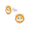 Lion Earrings 925 Sterling Silver