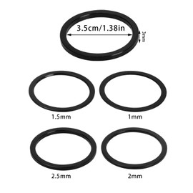 Fangehong 10 Pcs Bicycle Bottom Bracket Spacer, Bike Headset Spacer, Flywheel Hub Washer, Bike Stem Spacers for Road Bike Mountain Bike 1mm/1.5mm/2mm/2.5mm/3mm (Black)