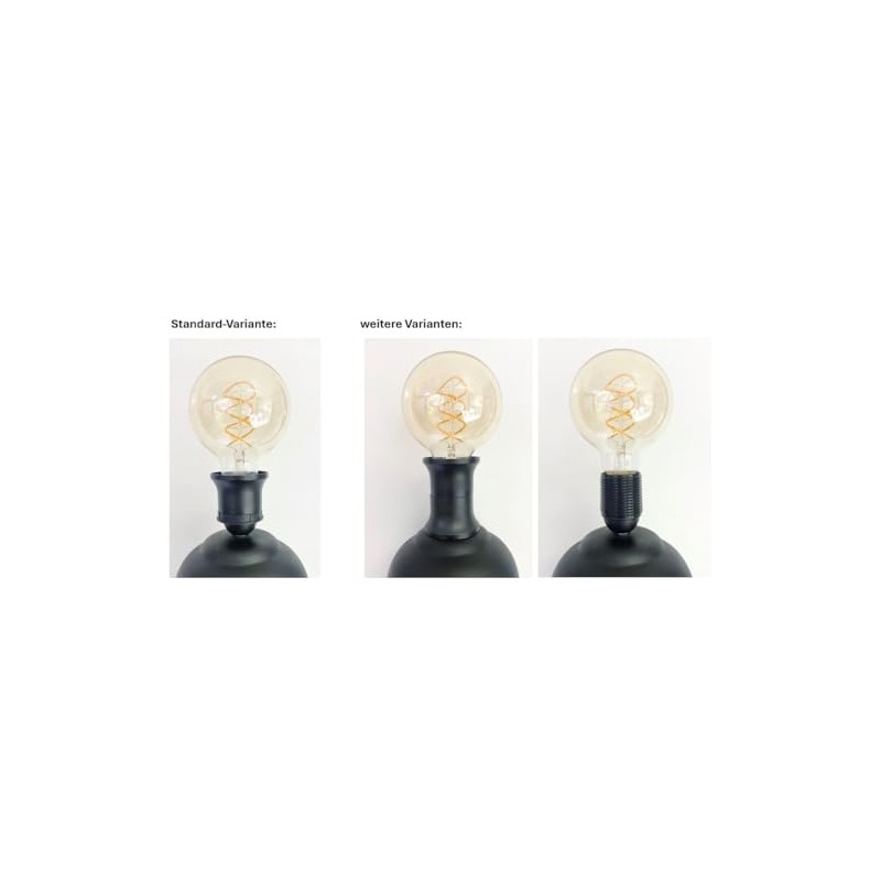 DIY Floor Lamp Set - E14 Socket Black with 3