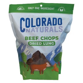 COLORADO NATURALS Dried Lung Beef Chop Dog Treats, 16 oz – All-Natural, Made in USA, No Fillers or Preservatives – Great for Dogs with Sensitive Stomachs