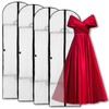 Set of 4 White Garment Bags, Long, 180 cm, Waterproof